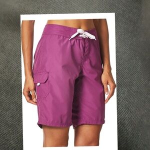Kanu Surf Purple Cargo Swim Shorts Lightweight Quick-Drying